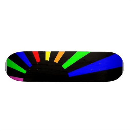neon flag board skate deck
