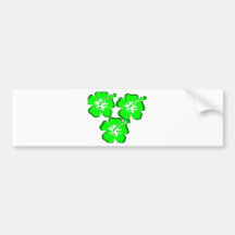 neon flower hibiscus bumper stickers