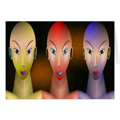 NEON GIRLS CARD by phedderman