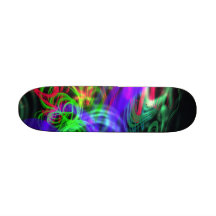 neon graffiti cover skateboard