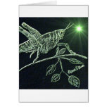 Neon Grasshopper Card