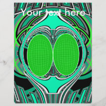 Neon green blue superfly design full colour flyer