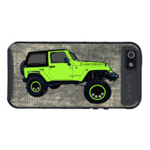 Neon green Jeep customizable iphone 5 case