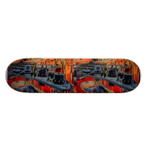 Neon Guitar Board Custom Skate Board