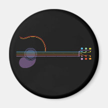 Neon Guitar Fridge Magnets