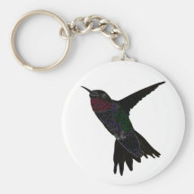 Neon Hummingbird Key Chain