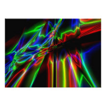 Neon Lightning Invitations