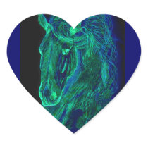Neon Mane Heart Sticker