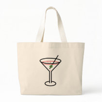 Neon Martini Tote Bag