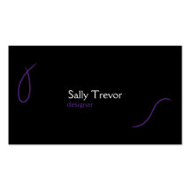 Neon Minimal - Purple Business Cards
