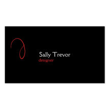 Neon Minimal - Red Business Card