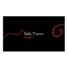 Neon Minimal - Red Business Cards