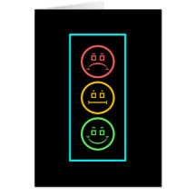 Neon Moody Stoplight Card