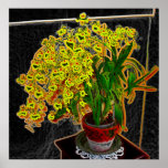 Neon Orchids Print