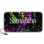 Neon Paint Splatter Personalized Speaker speakers