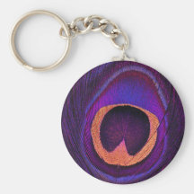 Neon Peacock Keychain