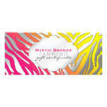 Neon Pink & Yellow Zebra Print Gift Certificates Custom Invites