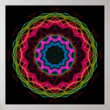 Neon Rainbow Star Print