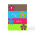 Neon Retro Happy Birthday cards