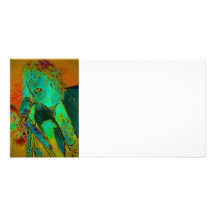 Neon Rock Singer Photo Card