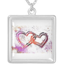 Neon Sand Hearts Pendants