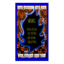 neon skully business card template