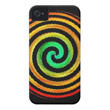 Neon Spiral iPhone 4 Case-Mate Case