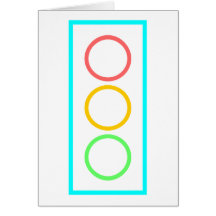Neon Stoplight Greeting Card