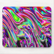 Neon Swirls Mouse Pad