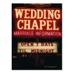 Neon Wedding Chapel Sign in Las Vegas, USA Postcard