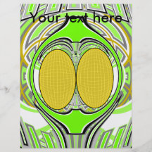 Neon yellow green superfly design custom flyer