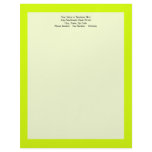 Neon Yellow, High Visibility letterhead
