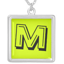 Neon Yellow, High Visibility Pendant Necklace