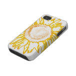 Neon Yellow Sunflower iPhone 4 Case-Mate Tough