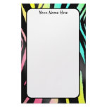 Neon Zebra Print Stationery