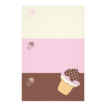 Neopolitan Cones Custom Stationery