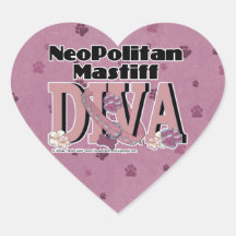 Neopolitan DIVA Heart Sticker