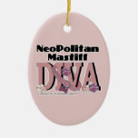 Neopolitan Mastiff DIVA Christmas Tree Ornaments