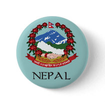 Nepal Coat of Arms Pinback Button