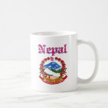 Nepal coat of arms designs coffee mugs