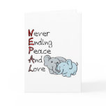 Nepal - Never Ending Peace And Love Elephants Card