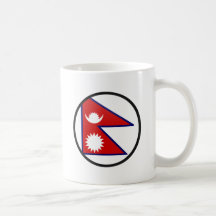 Nepal quality Flag Circle Mugs