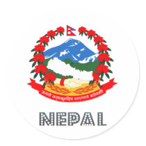 Nepalese Emblem Round Sticker