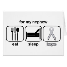 Nephew Eat Sleep Hope - Lung Cancer Greeting Card