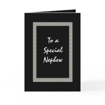 NEPHEW Pageboy Invitation Chequerboard Design