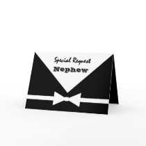 NEPHEW - Special Request - Be My Page Boy Greeting Card