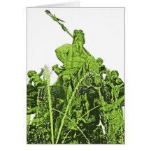 Neptunes Fountain, Alexanderplatz, Berlin,Green(1) Cards