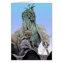 Neptunes Fountain, Alexanderplatz,Berlin,Sky(n1c) Greeting Cards