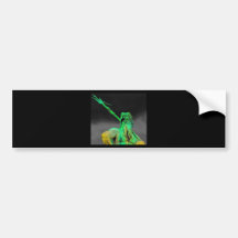 Neptunes Fountain, Alexanderplatz,Black Back Bumper Sticker