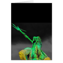 Neptunes Fountain, Alexanderplatz,Black Back Cards